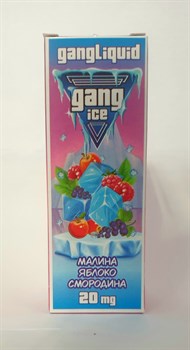 Жидкость Gang ICE SALT - Малина яблоко смородина  30 мл 20 мг - фото 7359