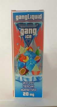 Жидкость Gang ICE SALT - Йогурт персик маракуйя 30 мл 20 мг - фото 7364